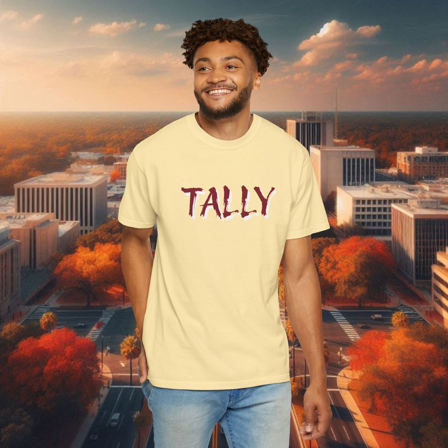 T-Shirt with 'TALLY' Print, Perfect for Game Day, Festival Wear, Casual Outings, and Sporting Events