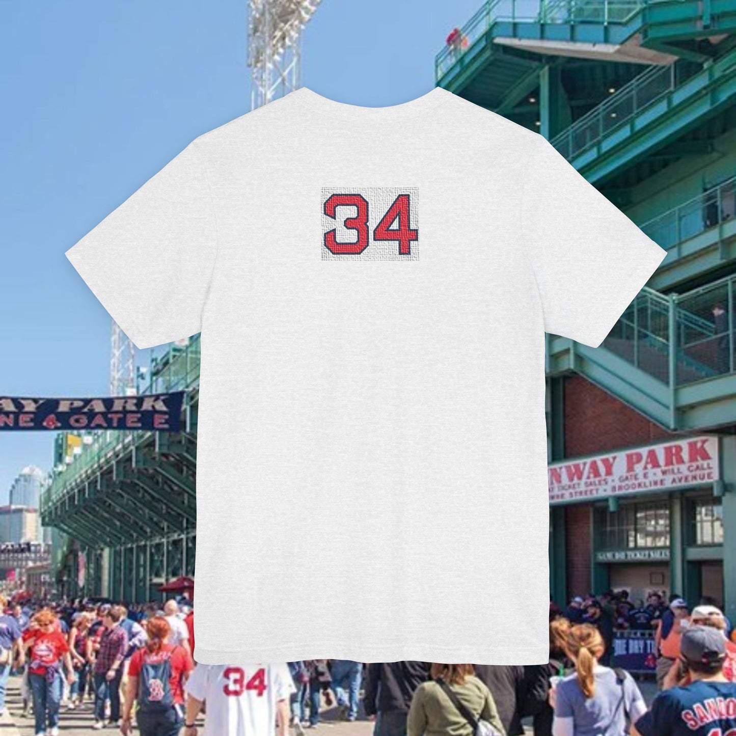 Baseball Stars Batter Silhouette T‑Shirt with Number 34 Back