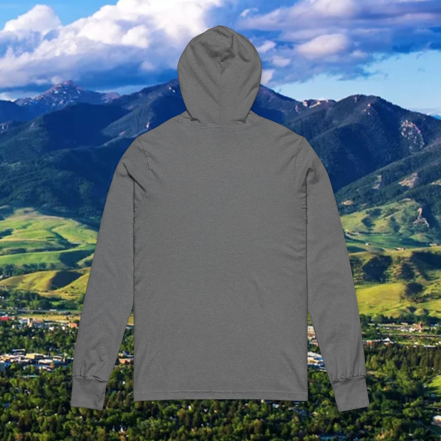 Montana State Outline Unisex Hoodie, Comfortable Long Sleeve Tee, Outdoor Adventure Apparel, Perfect for Gifts, Year-Round Wear