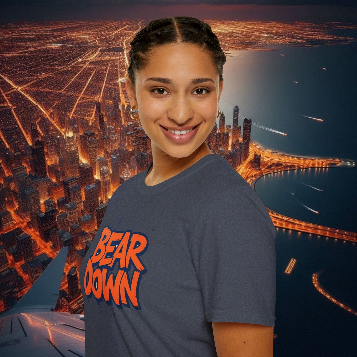 Bear Down Unisex Graphic T-Shirt - Bear Down Design, Casual Wear, Streetwear, Gift for Football Fans, Trendy Everyday Tee