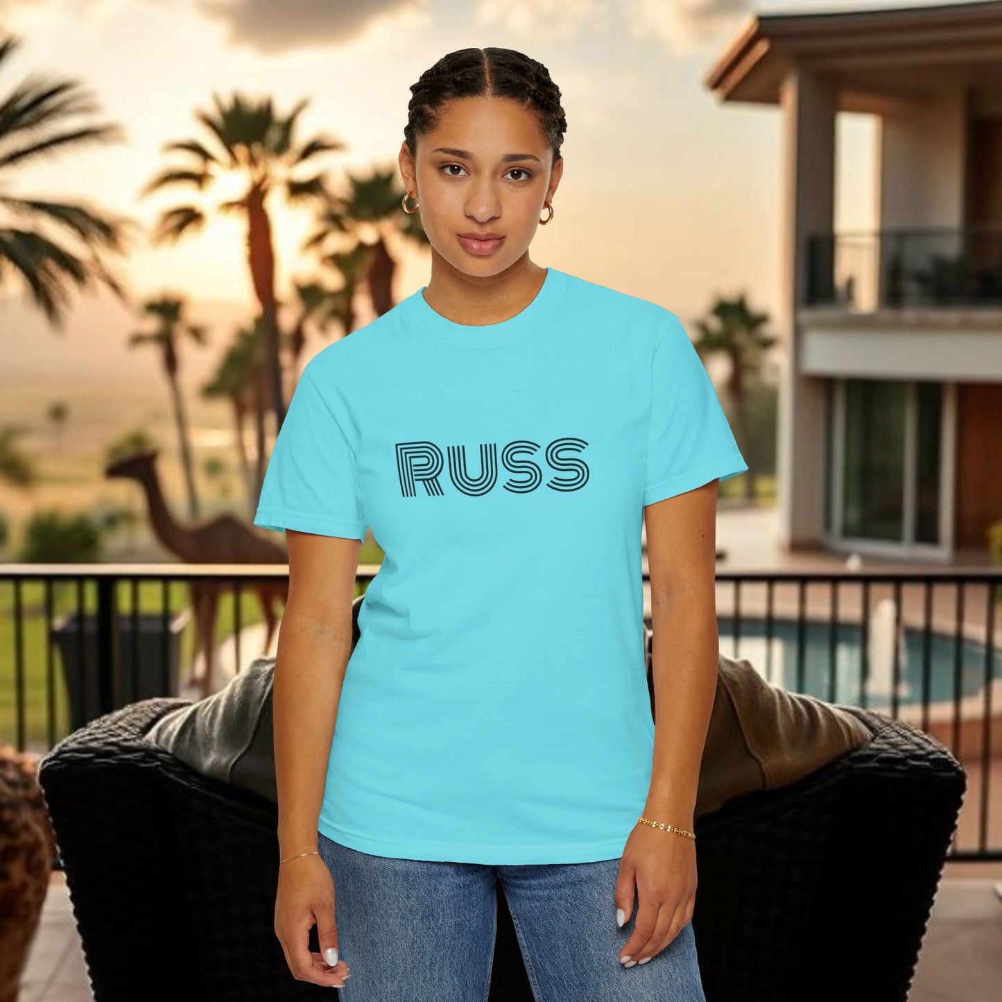 Russ Unisex T-Shirt with Retro Design, Hip-Hop Shirt, Casual Wear, Unique Style, Russ Apparel