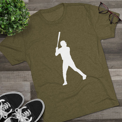 Baseball Stars Silhouette Tee - #13 on the Back, Baseball Legends, Soft Style Tri-Blend T-Shirt Perfect for Gameday