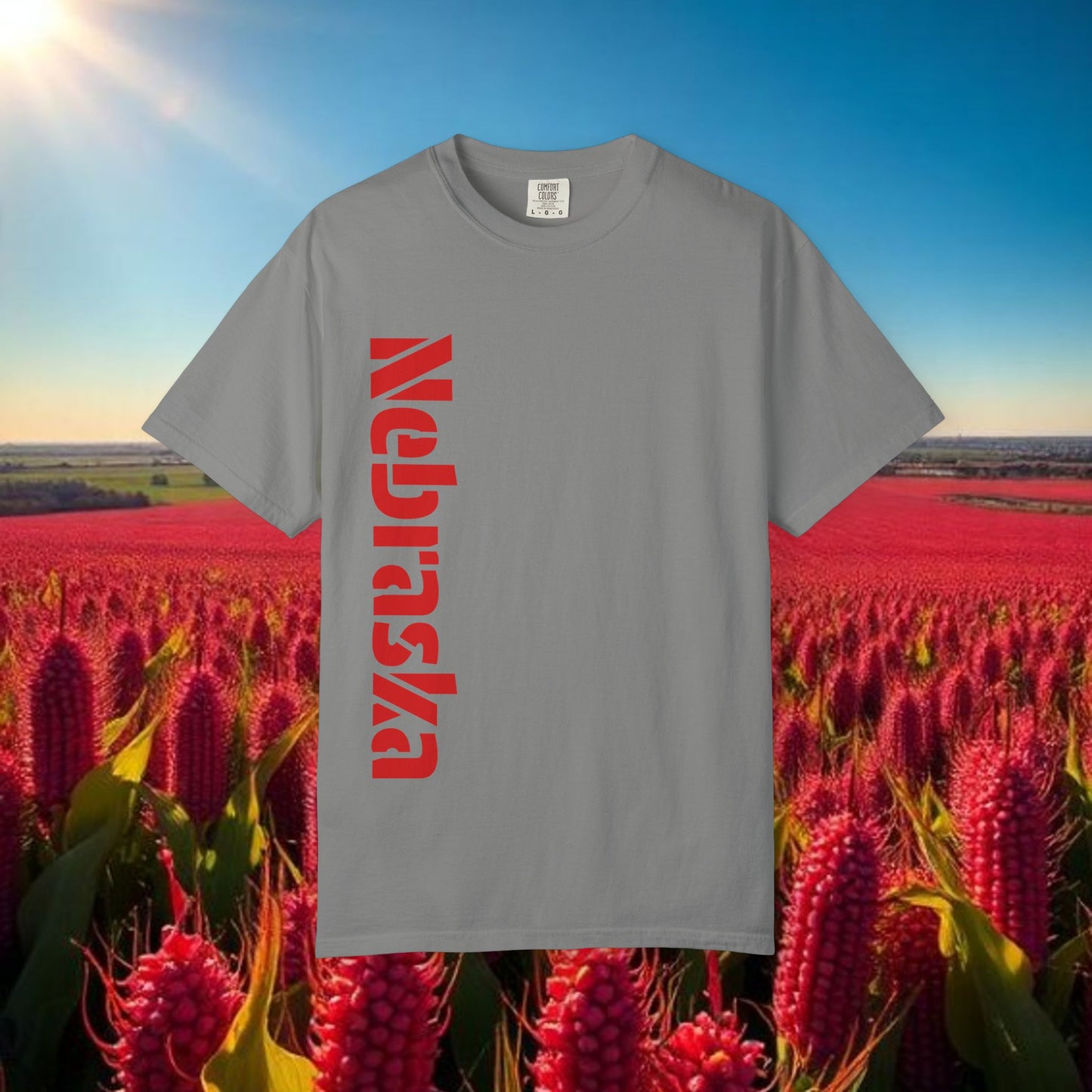 Lincoln Nebraska Area Code T-Shirt — White Tee with Red "Nebraska" & 402 Back Print, Soft-Style T-Shirt