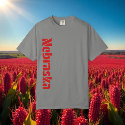 Lincoln Nebraska Area Code T-Shirt — White Tee with Red "Nebraska" & 402 Back Print, Soft-Style T-Shirt