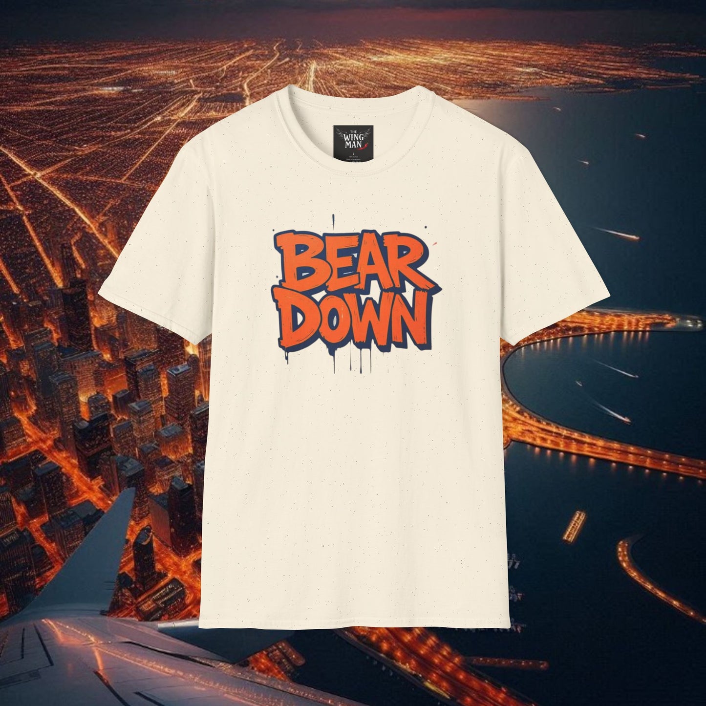 Bear Down Unisex Graphic T-Shirt - Bear Down Design, Casual Wear, Streetwear, Gift for Football Fans, Trendy Everyday Tee