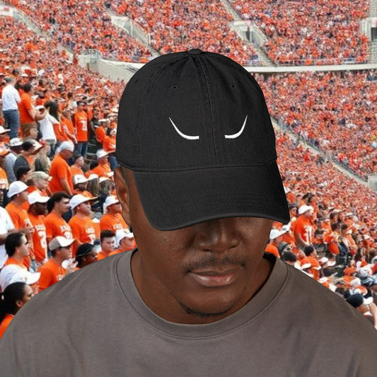 Stylish Embroidered Horns Denim Hat, Casual Cap for Everyday Wear, Unisex Gift for Birthdays, Outdoor Activities, Trendy Fashion