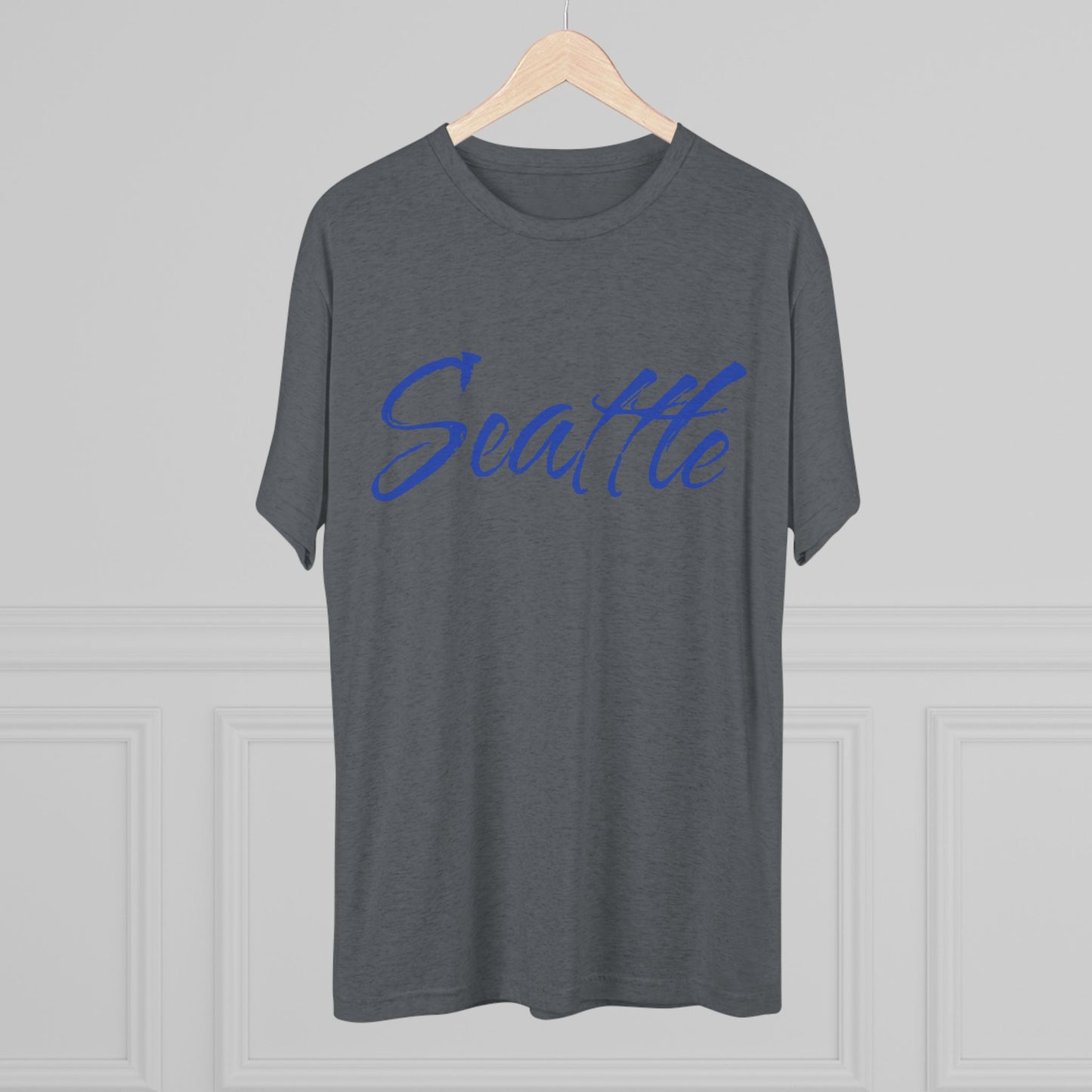Seattle Script Tee — Casual City Souvenir T-Shirt, Perfect for Gameday, Tri-Blend Soft Material