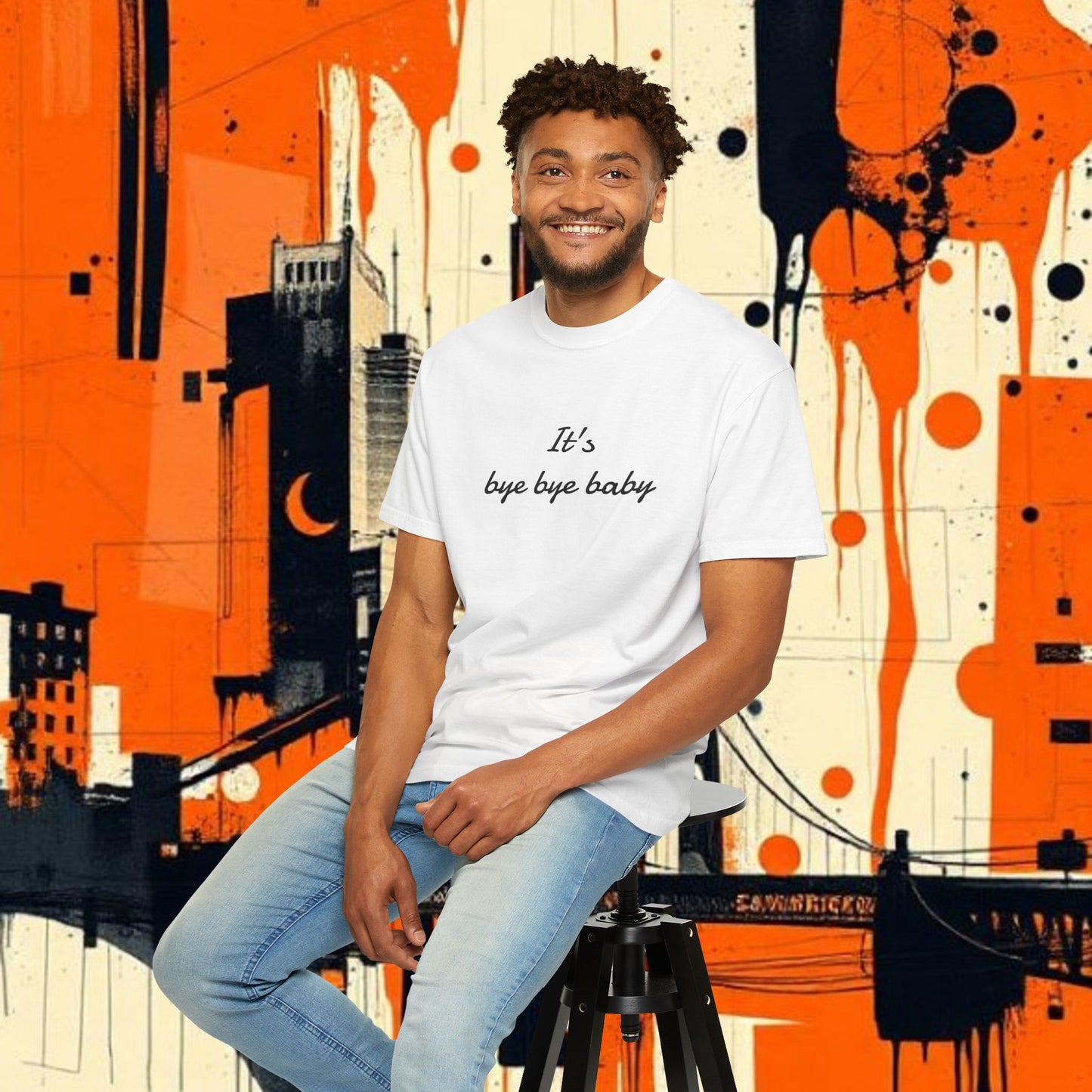 Bye Bye Baby Unisex Garment-Dyed T-Shirt, Fun Graphic Tee, Giants Fan Apparel, Casual Wear, Cute Statement Shirt, Summer Fashion