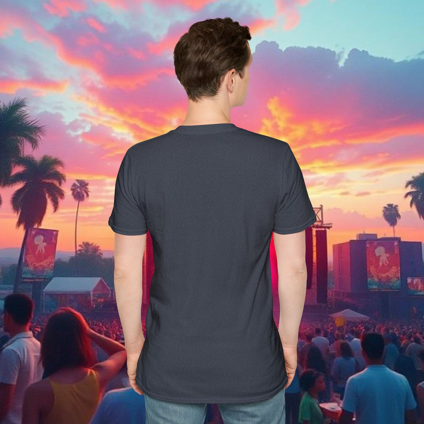 Colorful Acoustic Guitar T-Shirt, Music Lover's Tee, Festival Wear, Gift for Musicians, Vibrant Graphic Shirt