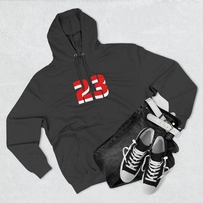 23 Fleece Hoodie, Stylish Sportswear for Game Day, Unisex Sweatshirt, Athletic Fashion, Cozy Hoodie, Perfect for Fans