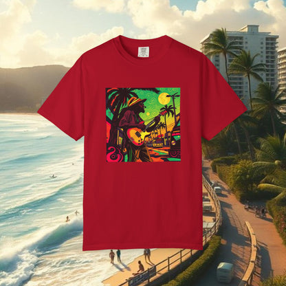 Vibrant Beach Vibes Unisex T-Shirt - Music & Paradise Design