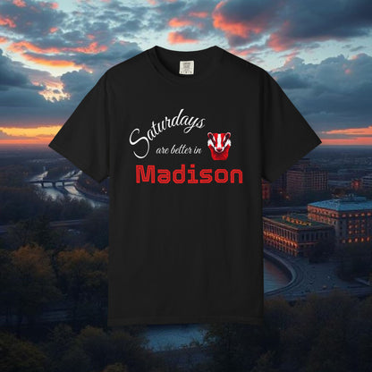 Madison Saturday T-Shirt | Perfect Gift for College Students, Casual Wear, Summer Outfits, Weekend Vibes, School Spirit Wear
