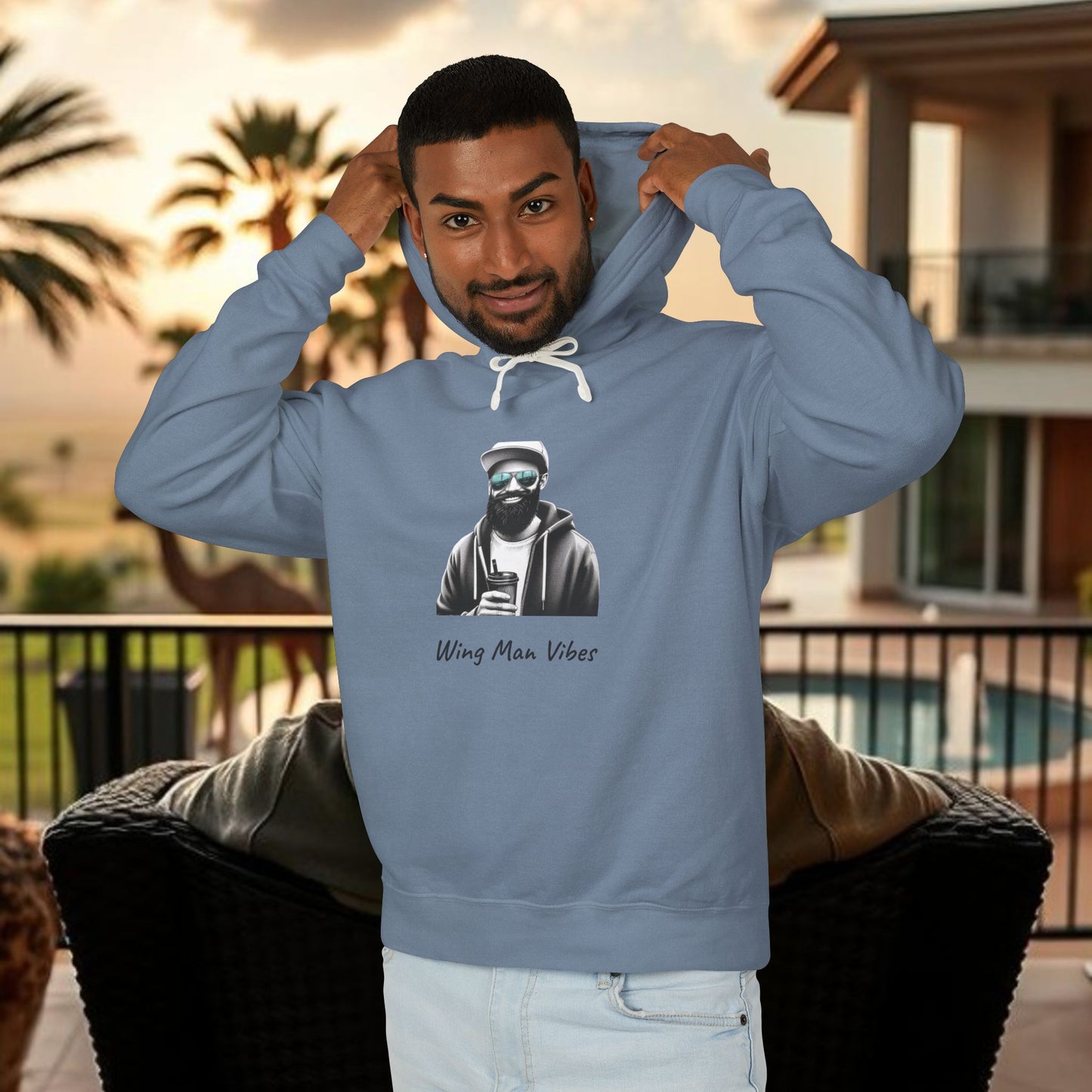 Unisex Wingman Vibes Hoodie, Casual Style Sweatshirt, Perfect Gift for Friends, Lightweight Hoodie for Everyday Wear