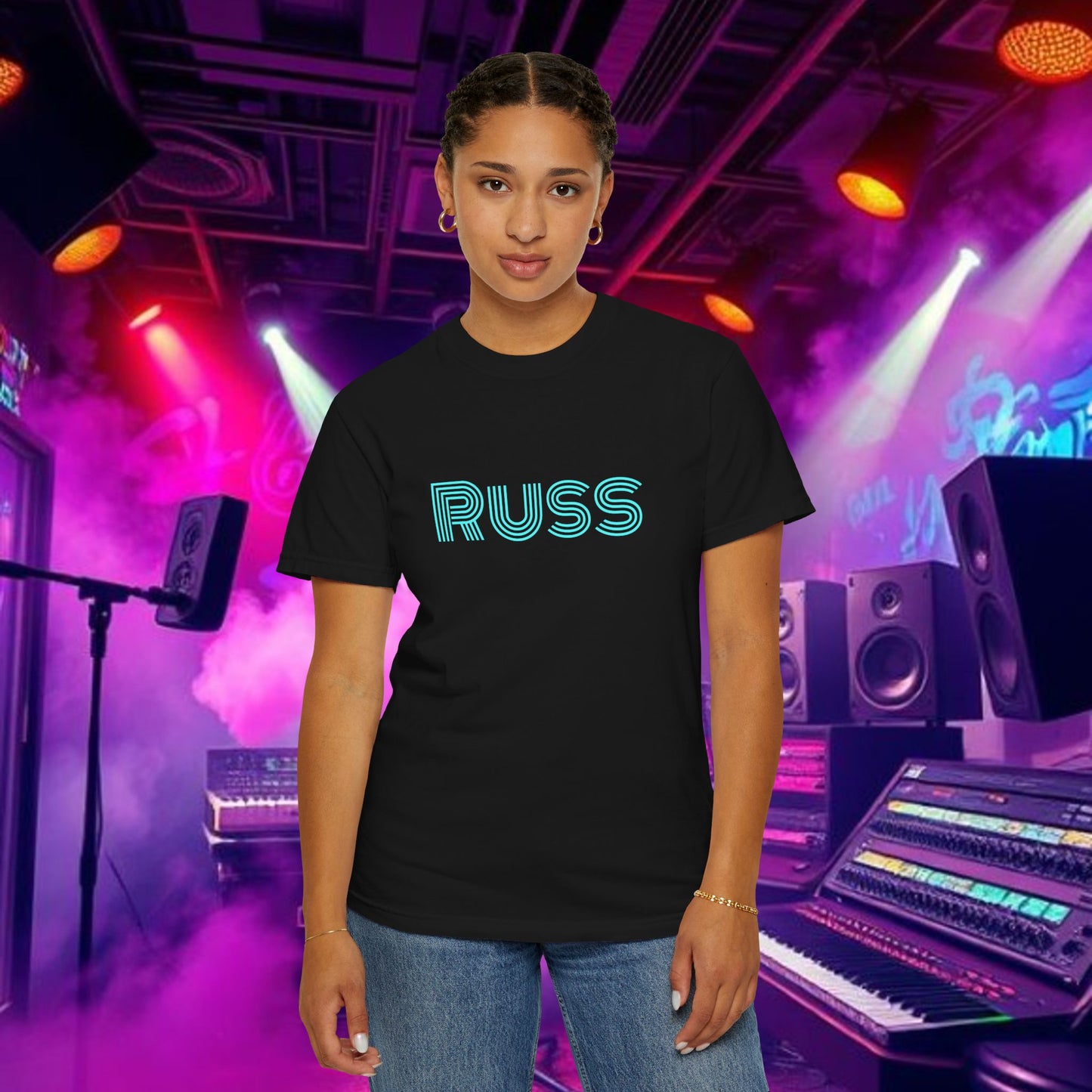 Russ Unisex T-Shirt with Retro Design, Hip-Hop Shirt, Casual Wear, Unique Style, Russ Apparel
