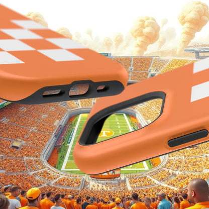 Vibrant Checkerboard Magnetic Tough Cases for Phones, Sports Fans' Accessory, Durable Protection, Tennessee Design, Custom Cases, Gift Ideas
