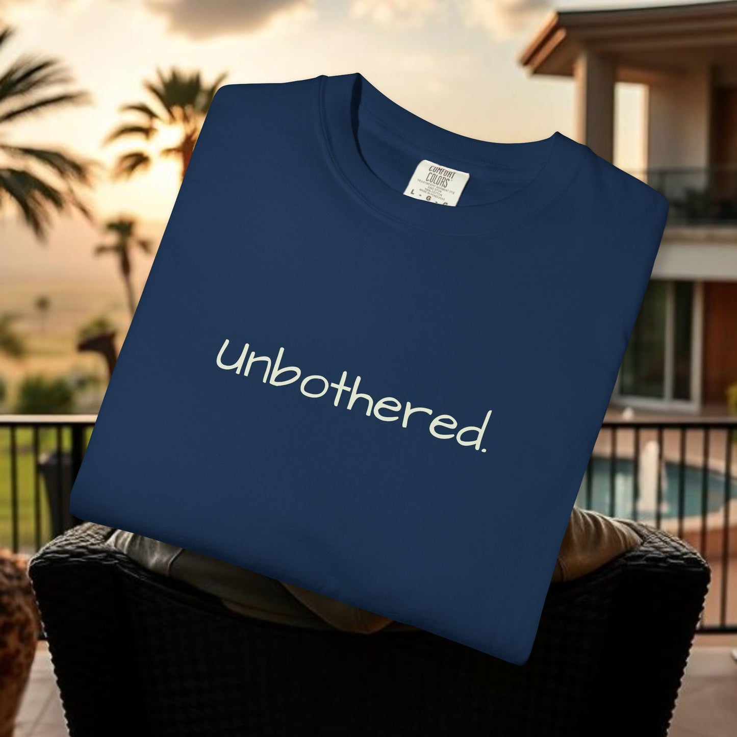 Unbothered Garment-Dyed T-Shirt, Relaxed Fit Tee, Casual Everyday Wear, Gift for Friends, Relaxation Apparel, Trendy Summer Top