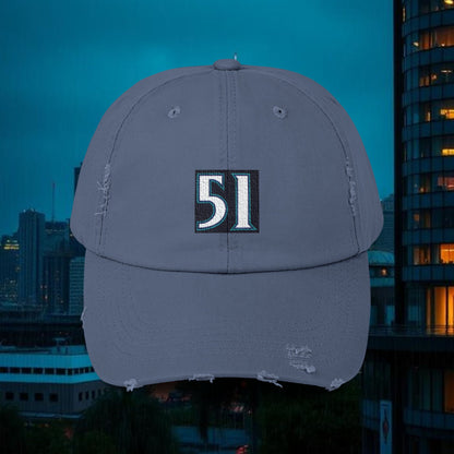 #51 Legends Distressed Cap with Vintage 51 Design | Casual Hat for Everyday Style, Trendy Accessories