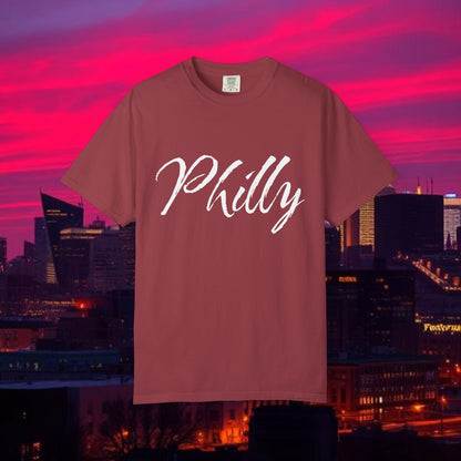 Philly Script T-Shirt — Handwritten City Pride Tee, Ultra Soft and Comfortable T-Shirt for any gameday.