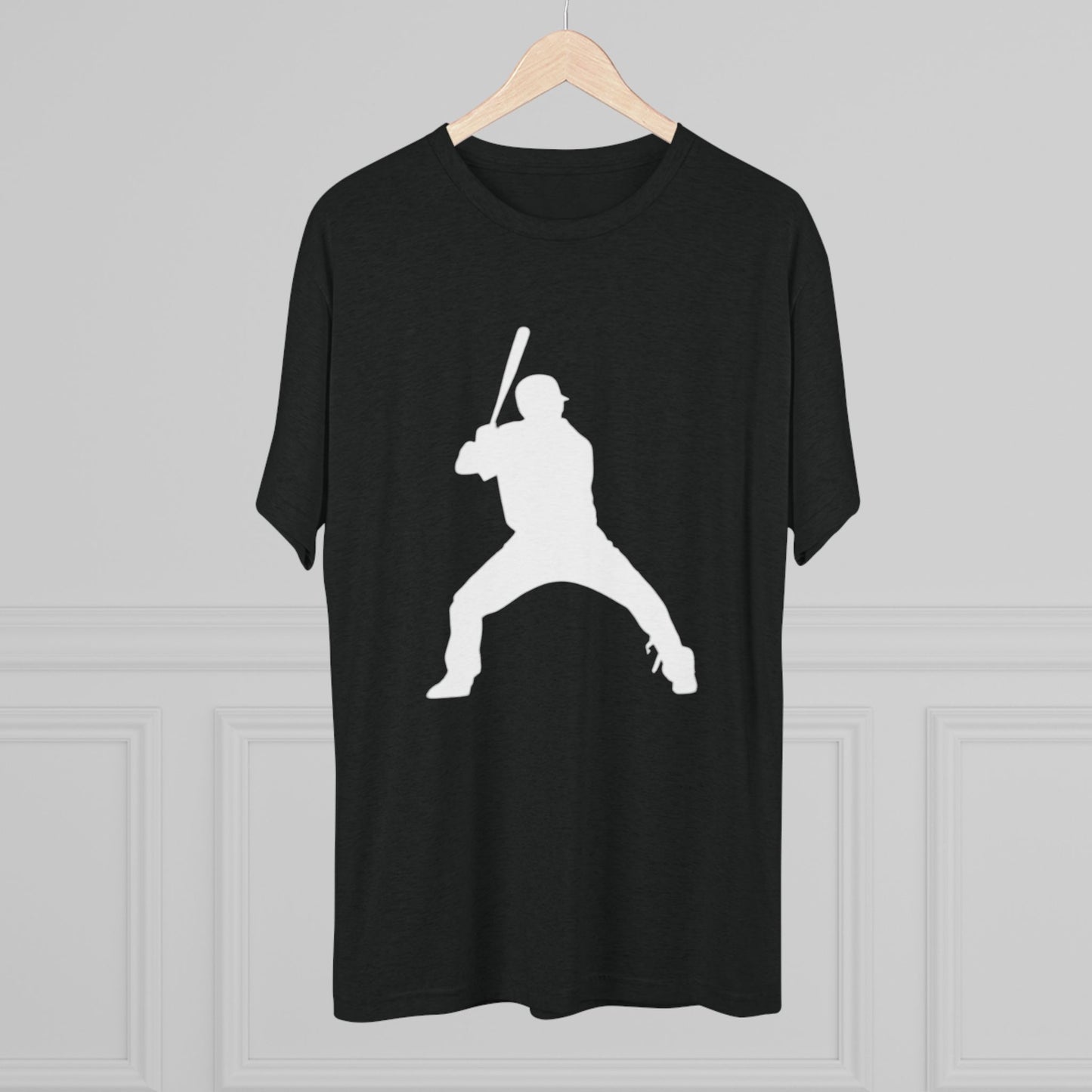 Baseball Batter Tee — Silhouette Front with Number 5 Back