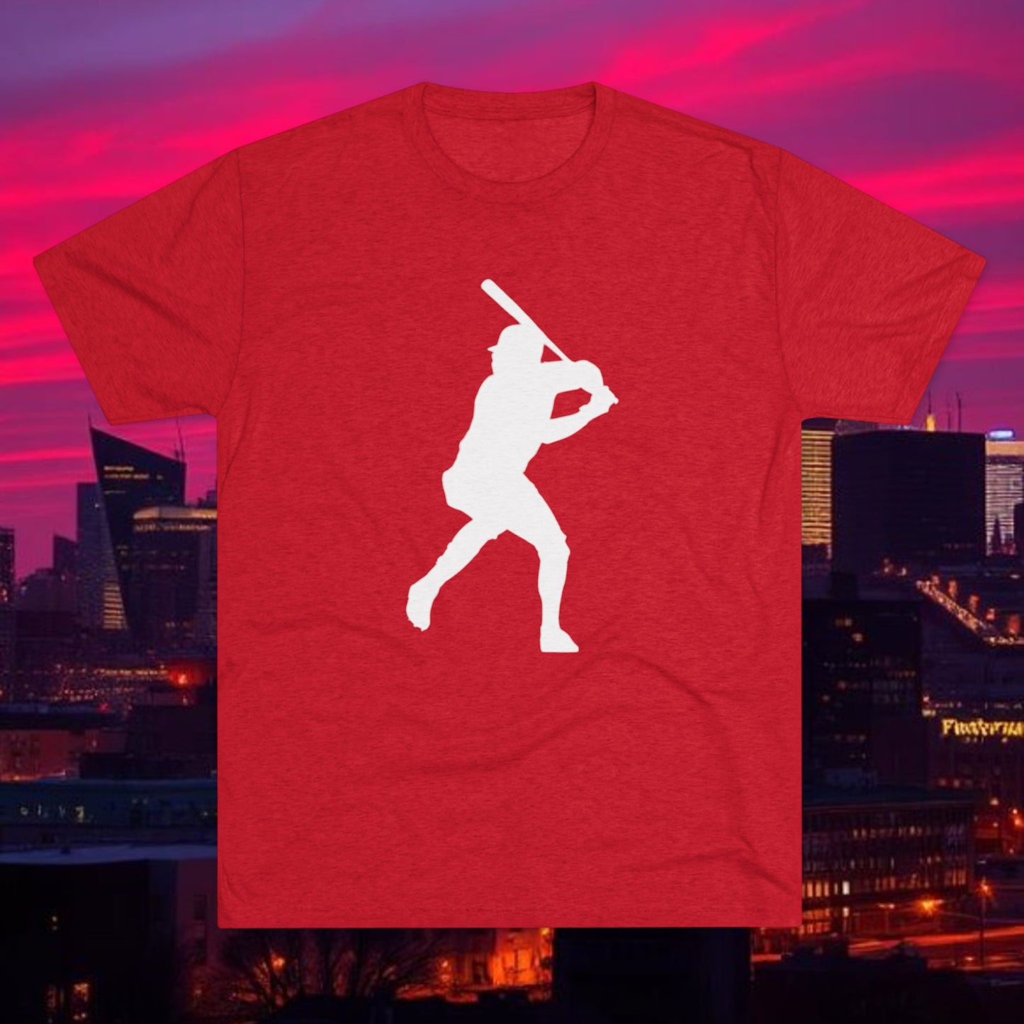 Baseball Stars Batter Silhouette Tee — Back Number '3' Player Shirt