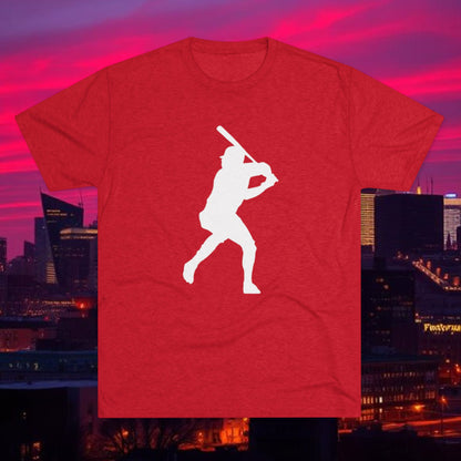Baseball Stars Batter Silhouette Tee — Back Number '3' Player Shirt