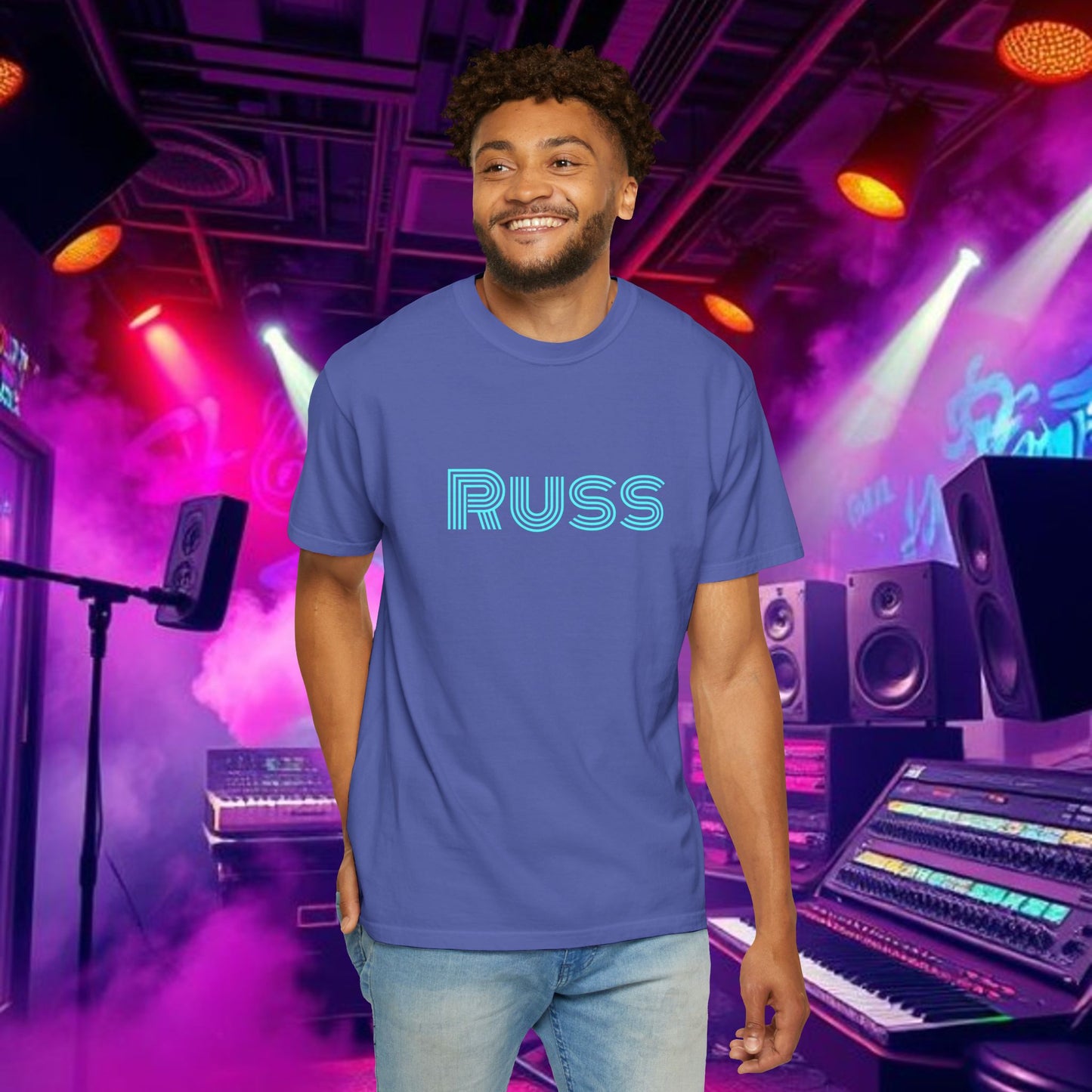 Russ Unisex T-Shirt with Retro Design, Hip-Hop Shirt, Casual Wear, Unique Style, Russ Apparel