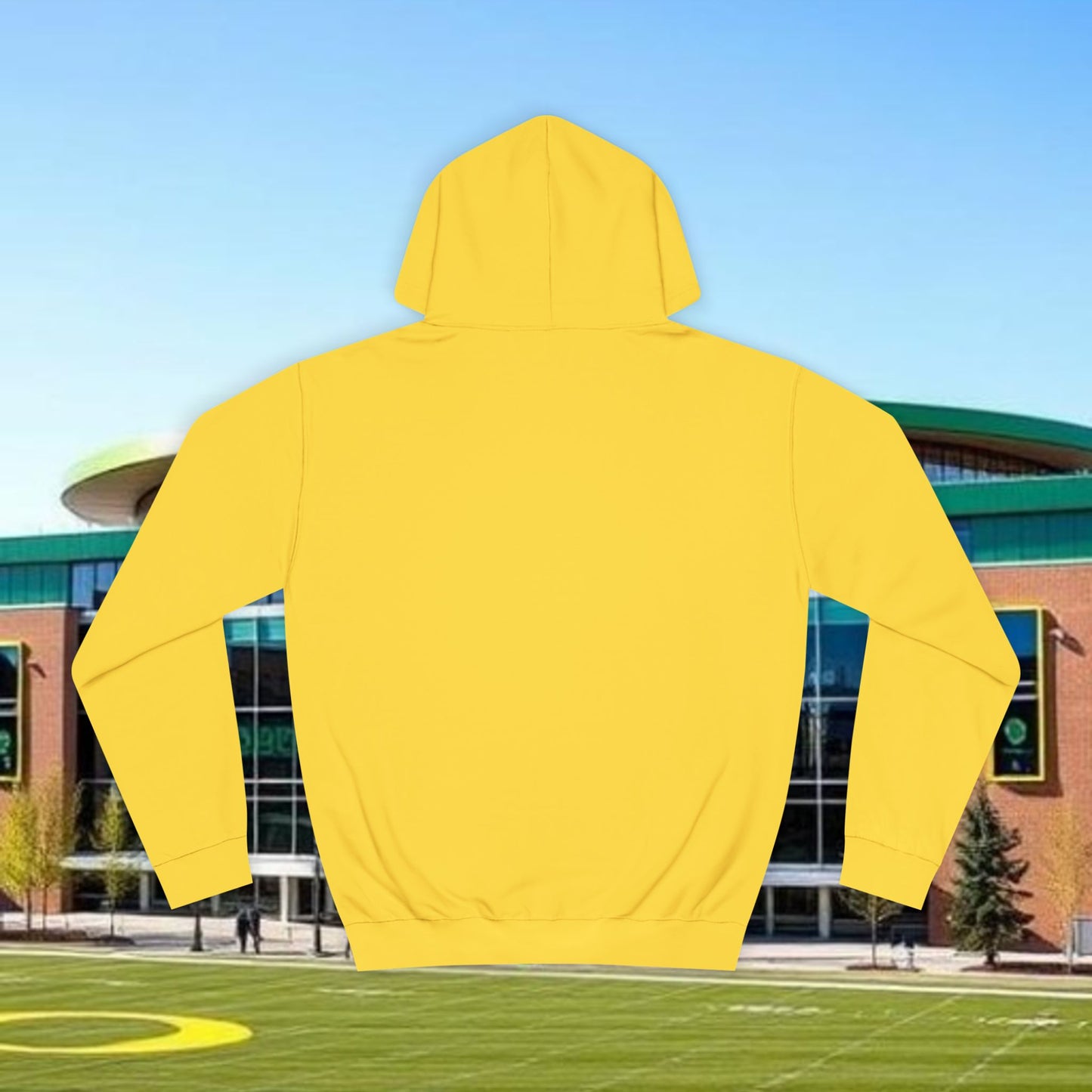 Football Hoodie with Fun Design, Unisex Hoody for Campus Life, Perfect Gift for Students, Cozy Sweatshirt for Game