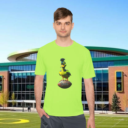 Football Fan Tee, Quack Graphic Shirt, Sportswear for Tailgating, Unisex Moisture-Wicking Sport Top, Perfect Gift for Game Day