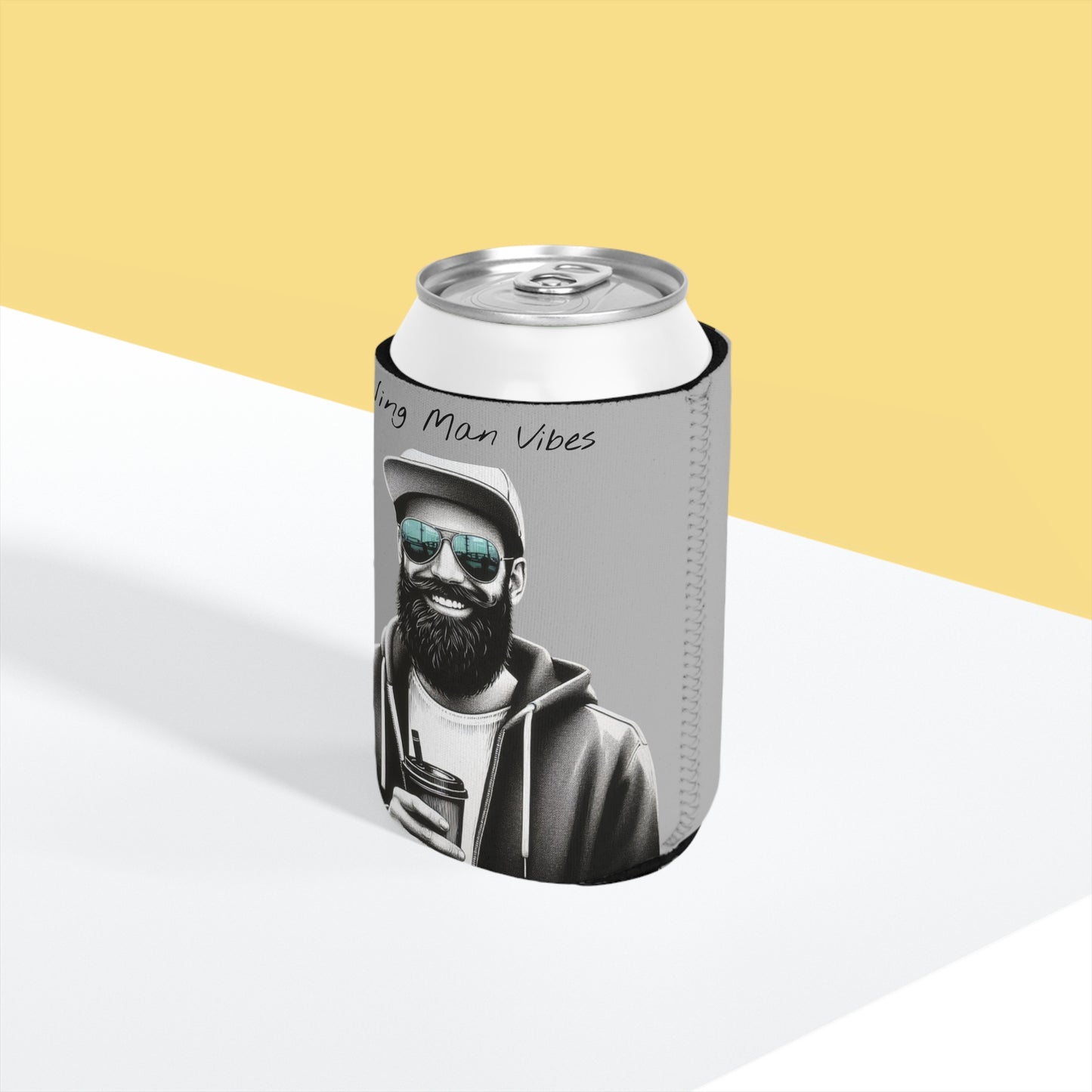 Wing Man Vibes Can Cooler Sleeve | Funny Gift for Men | Party Accessory | BBQ or Beach Cooler | Unique Beverage Holder | Groomsmen Favor