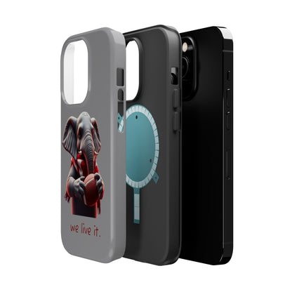 Elephant Football Case - Impact-Resistant Phone Cover, Unique Gift for Sports Lovers, Animal Case for Kids, Fun Accessories, Durable