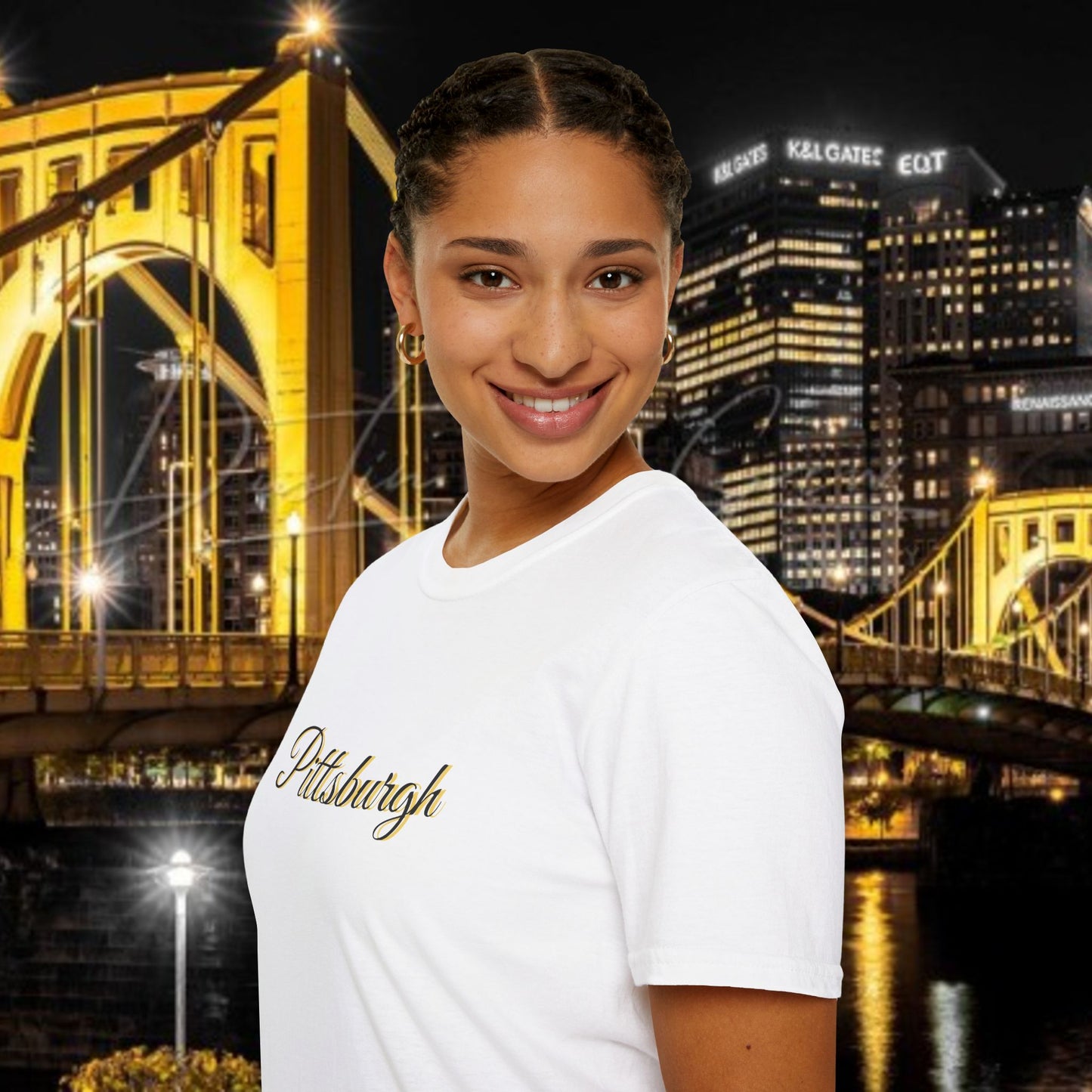 Pittsburgh Softstyle Tee, Unisex Graphic T-Shirt, Casual Wear, Sports Fan Apparel, Gift for Him/Her