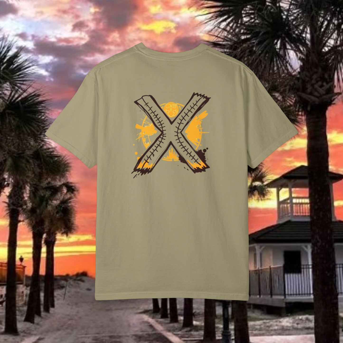 Number 2 Graphic T-Shirt — Bold Retro Patch Front & X Back Tee
