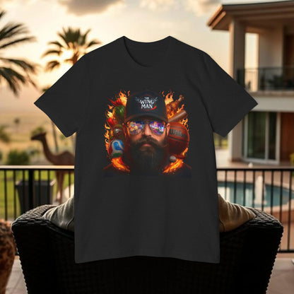 The Wing Man on X T-Shirt for Sports Gamblers and Fans of The Wing Man