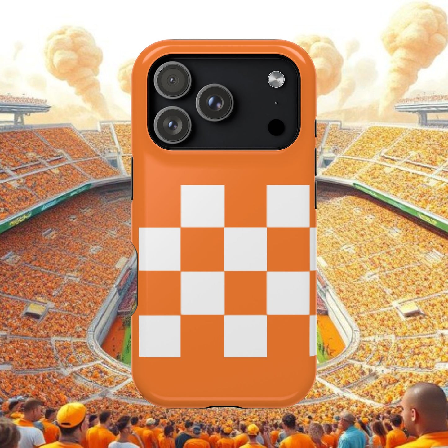 Vibrant Checkerboard Magnetic Tough Cases for Phones, Sports Fans' Accessory, Durable Protection, Tennessee Design, Custom Cases, Gift Ideas