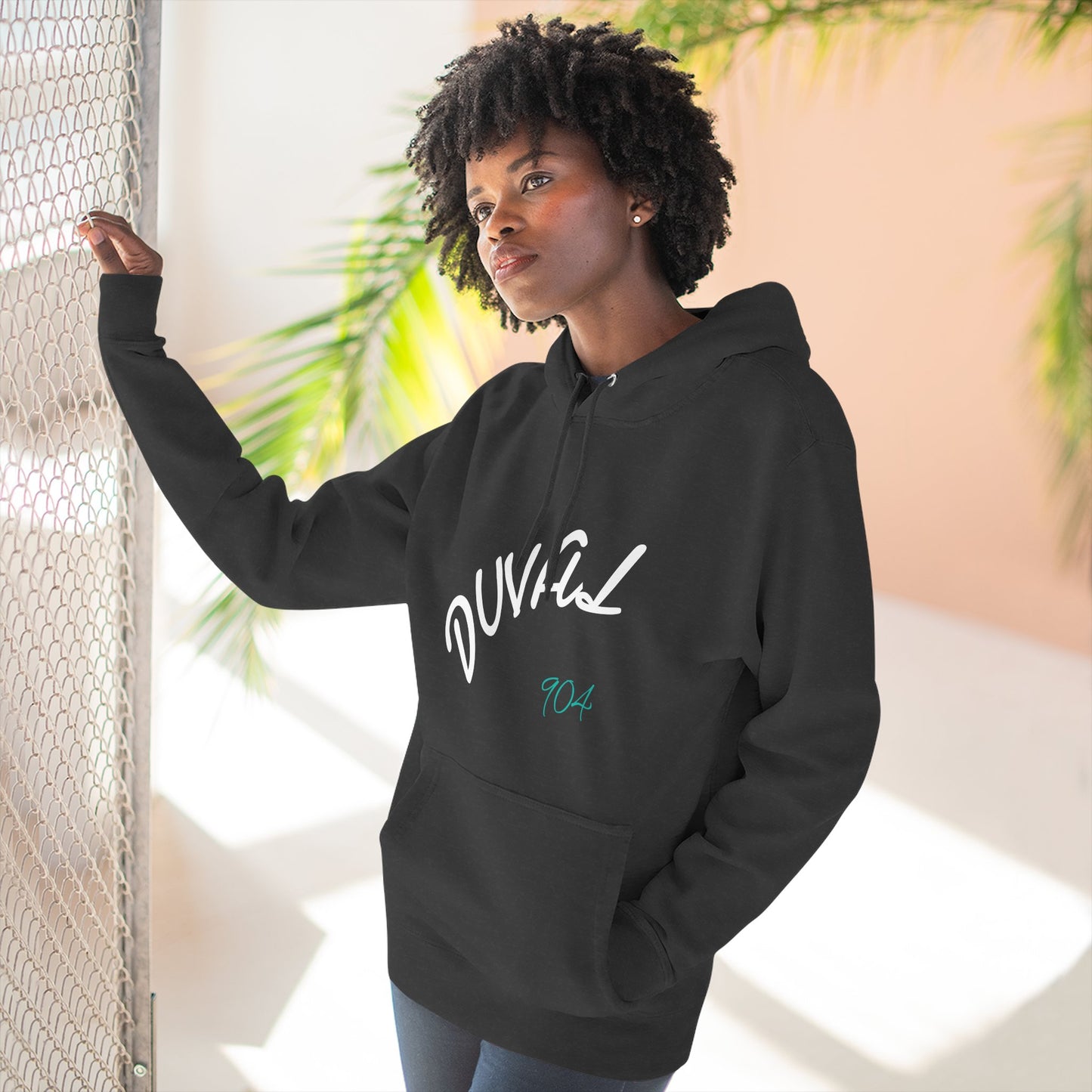 Duval Script Hoodie — Jacksonville City Name Pullover, 904 Area Code, Perfect for Gameday or a Concert