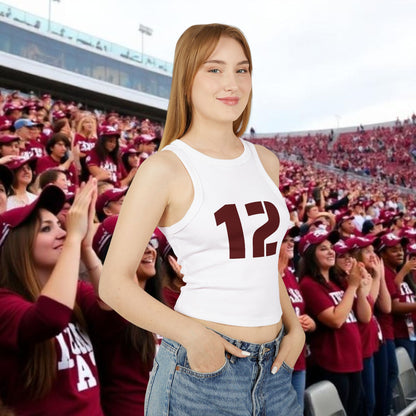 Cheerful Game Day Tank Top, Supportive Athletic Wear, Perfect for Sports Events, Casual Outing, Summer Gatherings, Gameday Fashion