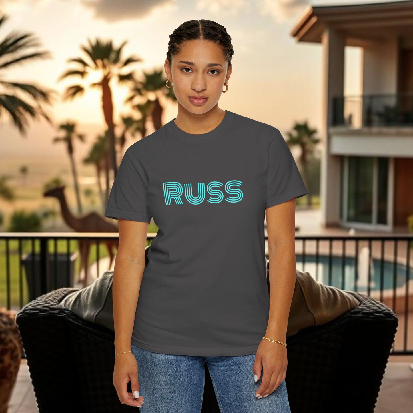Russ Unisex T-Shirt with Retro Design, Hip-Hop Shirt, Casual Wear, Unique Style, Russ Apparel