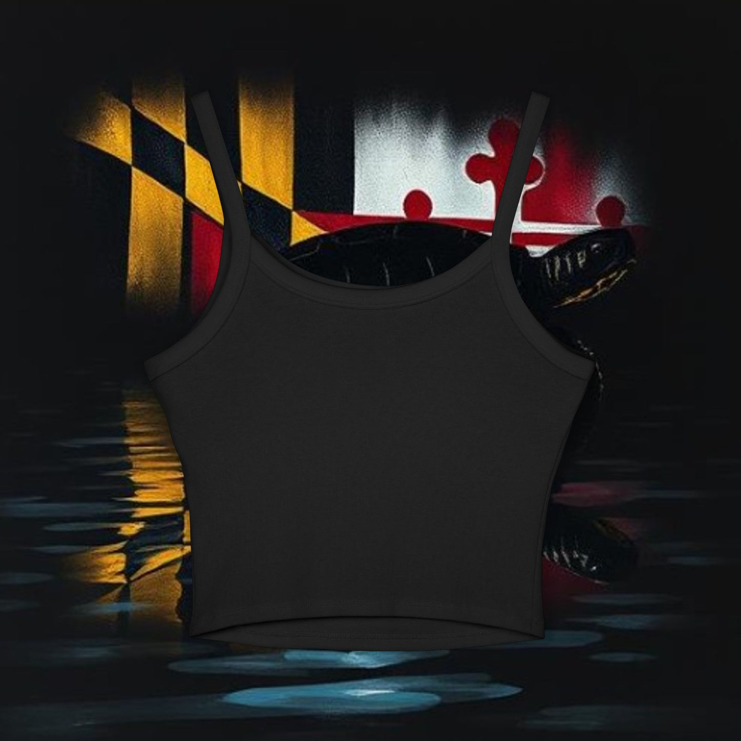 Fear Turtle Print Women's Tank Top, Cool Summer Apparel, Gym Top, Festival Wear, Maryland Fashion