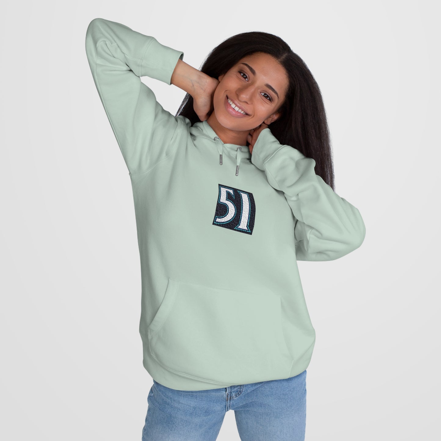 Legends #51 Hooded Sweatshirt - Cozy Gift for Him/Her, Casual Wear, Seattle in Japanese, Streetwear