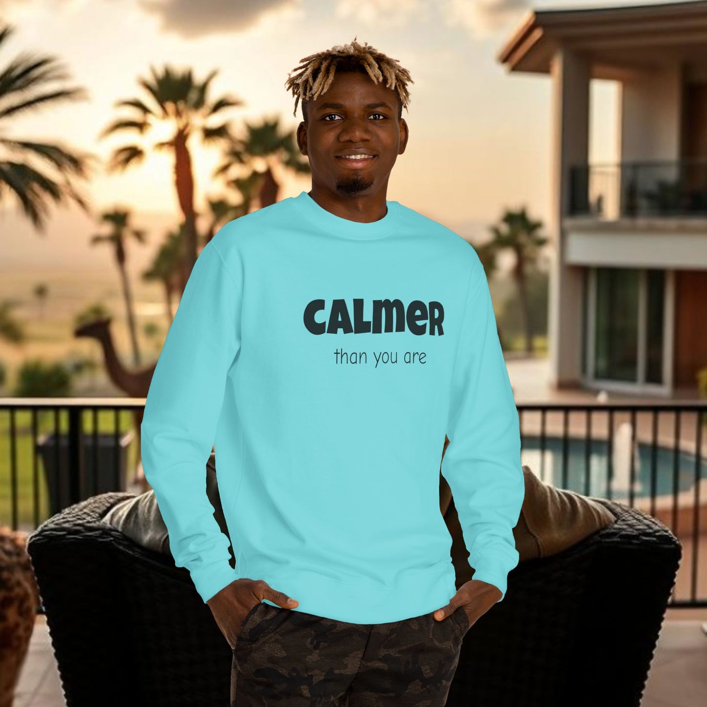 Calmer Than You Are Sweatshirt, Cozy Gift for Friends, Relaxed Style, Unisex Outerwear, Casual Layering