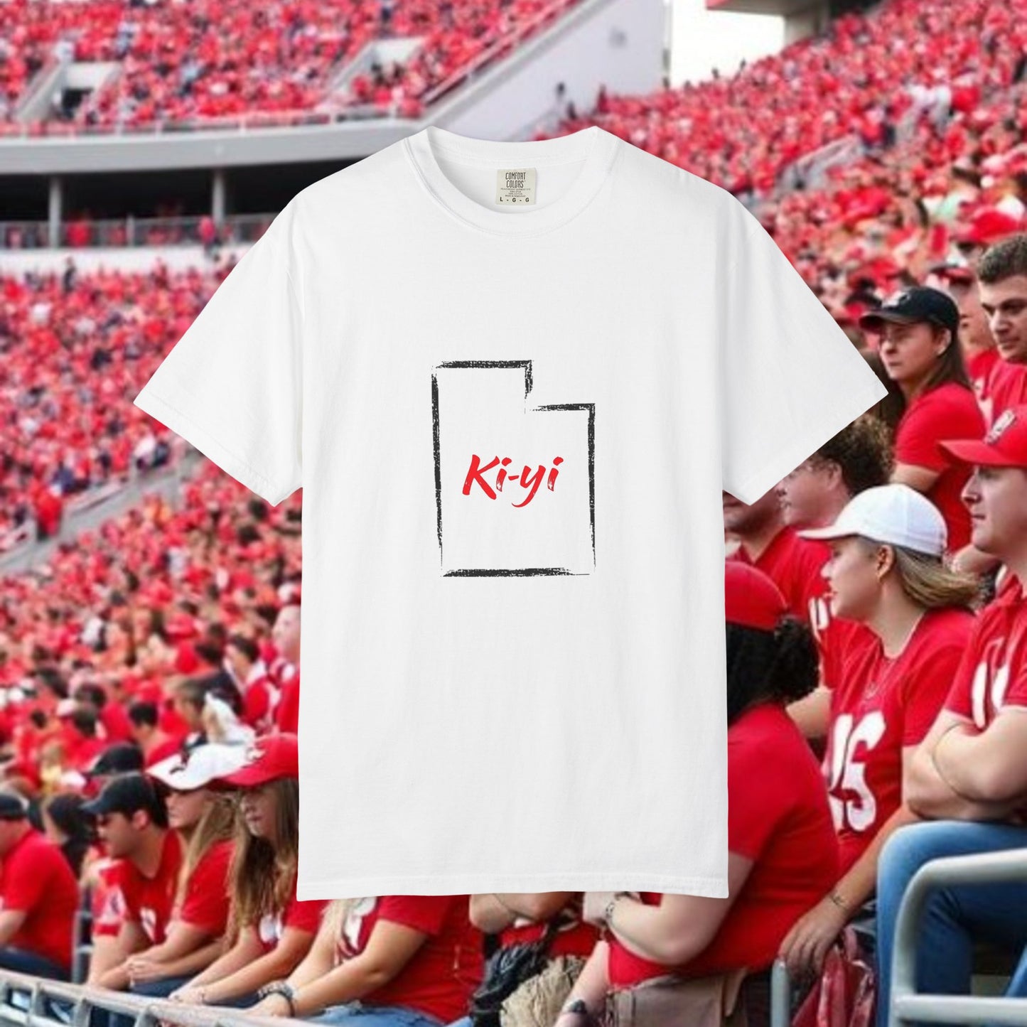Ki-yi Unisex Garment-Dyed T-shirt, Artistic Tee, Casual Wear, Gift for Friends, Unique Fashion, Everyday Comfort