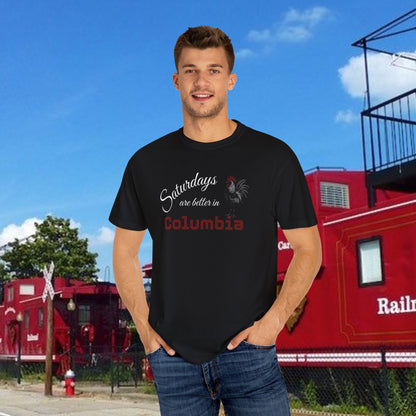 Columbia Saturday T-Shirt, Unisex Tee, Gift for Columbia Lovers, Comfortable Casual Wear, Crew Neck Shirt, Weekend Vibes