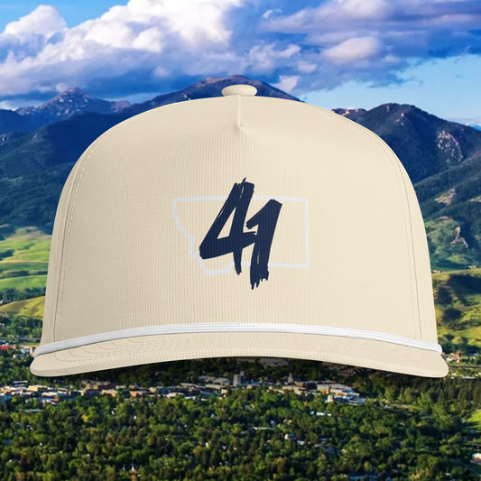 Montana 41 Rope Cap — Sunwashed Trucker Hat with Brushed Number Logo