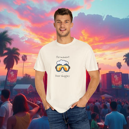 Unisex Beer Goggles Tee, Comedy T-Shirt, Festival Shirt, Funny Summer Tee, Barbecue Outfit, Gift for Beer Lovers