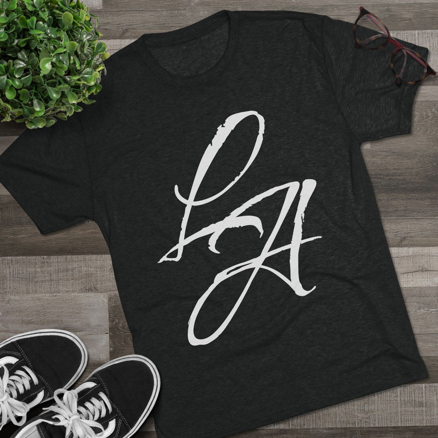 LA Script T‑Shirt — Vintage Los Angeles Graphic Tee, Super Soft Tri-Blend Material