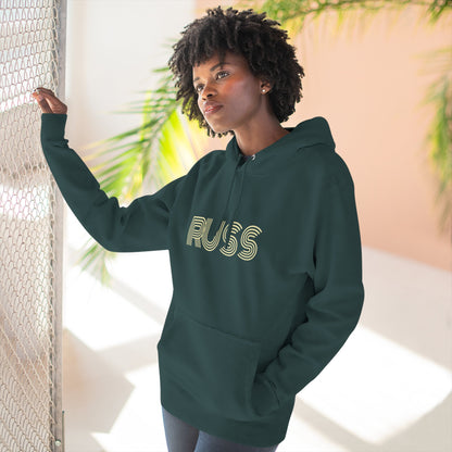 Russ Fleece Hoodie with RUSS Design, Perfect for Relaxation, Gifts, and Casual Outings, Urban Fashion, Rapper Hoodie