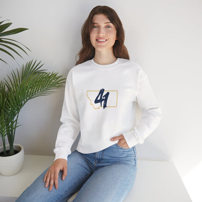 Montana 41 Crewneck Sweatshirt — State Outline Graphic