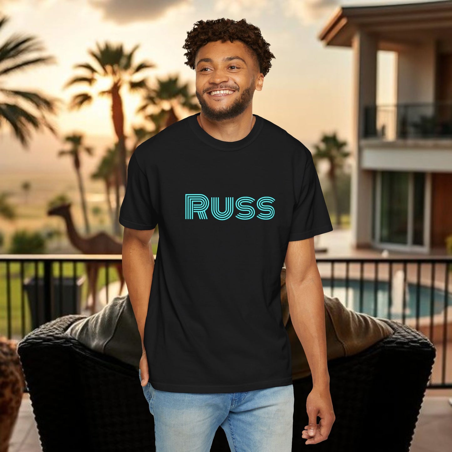 Russ Unisex T-Shirt with Retro Design, Hip-Hop Shirt, Casual Wear, Unique Style, Russ Apparel