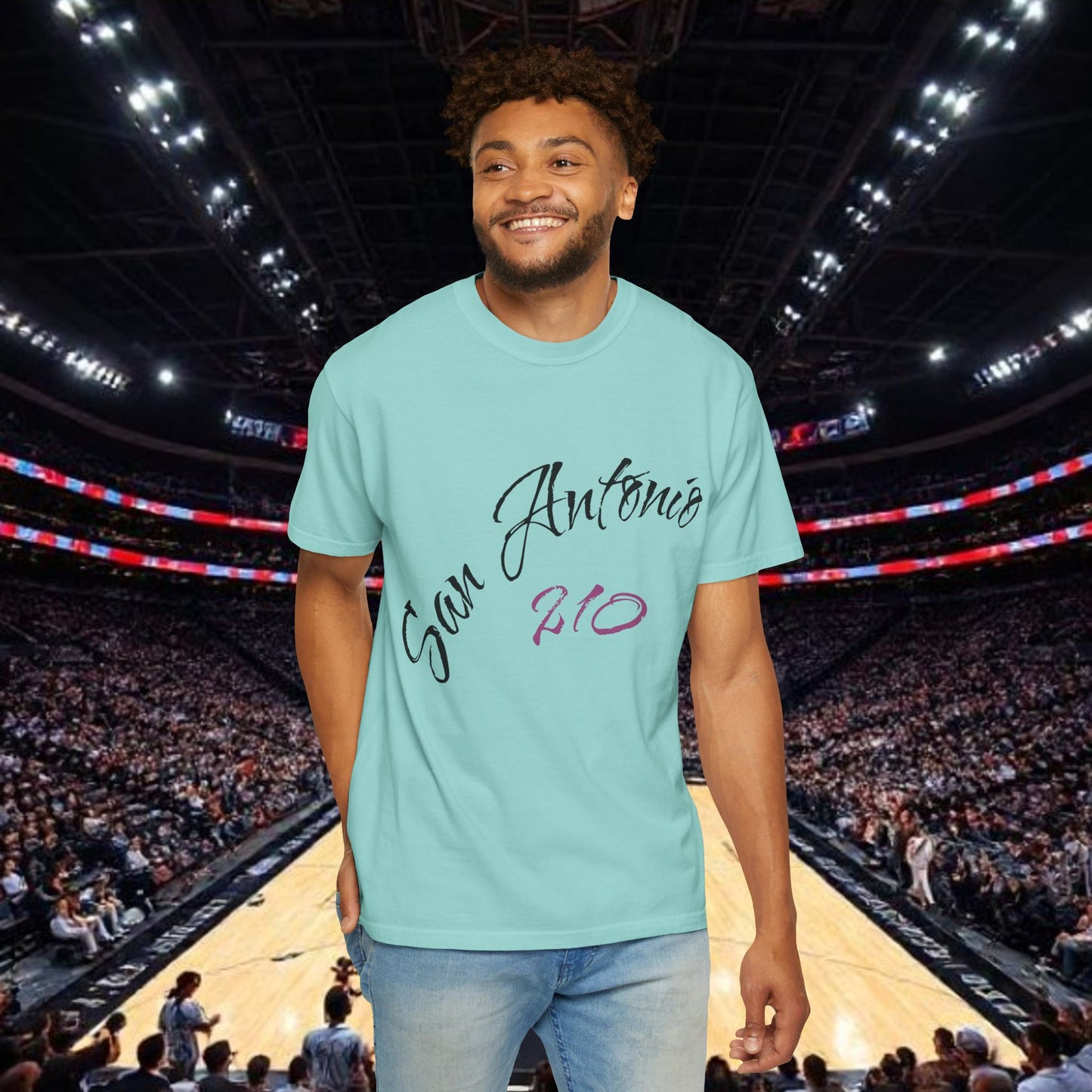 San Antonio 210 Script T-Shirt, Soft-Style T-Shirt, Perfect Statement Piece