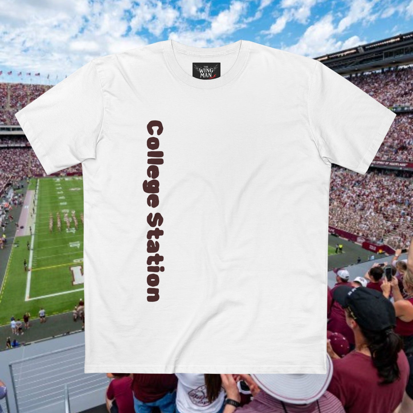 College Station 12th Man Adult Staple Tee, Trendy College T-Shirt, Perfect for Students, Unique Graduation Gift, Comfy Everyday Wear